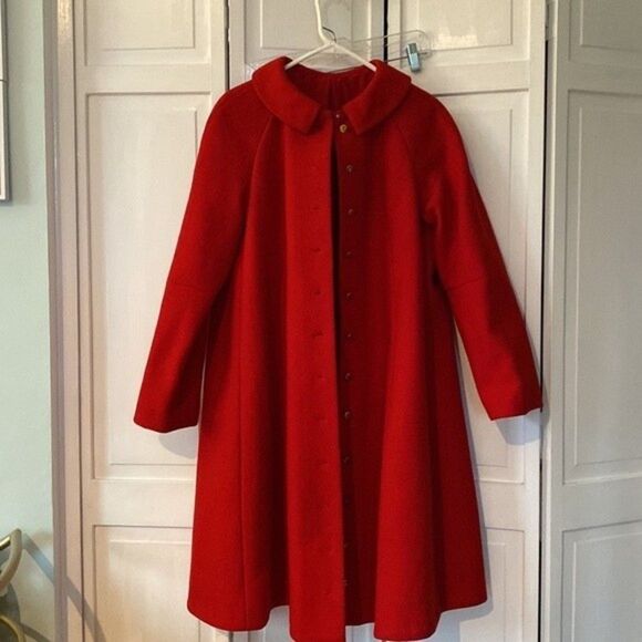 Hand Crafted Jackets & Blazers - Hand sewn red wool coat!